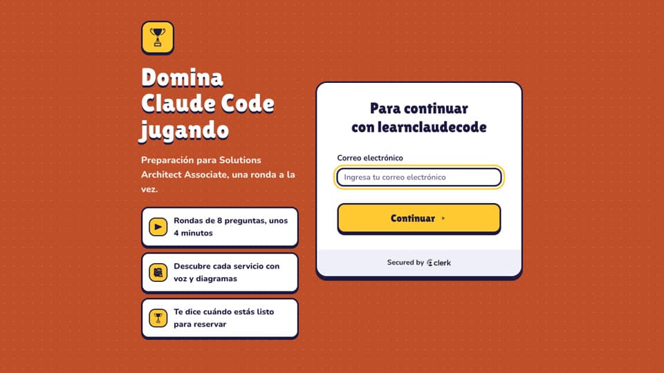 Pantalla de learnclaudecode
